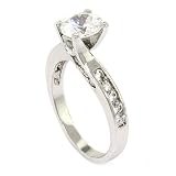 Classic Engagement Ring w/Round Brilliant White CZ
