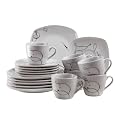 Domestic 921386 Kaffeeservice 18-teilig Chanson mit je 6 Tassen, Untertassen und Desserteller
