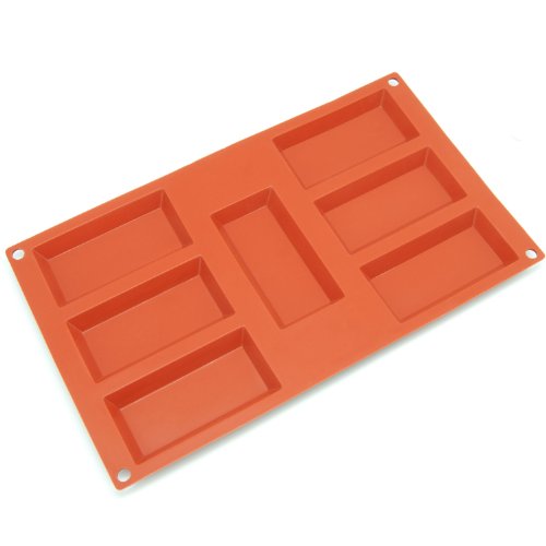 Freshware 7-Cavity Financier Silicone Mold and 