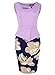 Fantaist Women's Keyhole Neck Floral Print Cotton Peplum Bodycon Office Dress