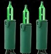 Set of 100 Green Mini Christmas Lights - Green Wire
