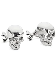 ROTENIER "Novelty" Sterling Silver Skull and Crossbones Cufflinks
