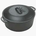 Kitchen & Housewares : Lodge Logic Pre-Seasoned 5-Quart Dutch Oven with Loop Handles