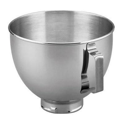 Kitchenaid 4.5 Quart Mixing Bowl with Handle Fit Pivot Head Stand Mixer K45sbwh