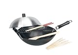 Keilen China Village 7-Piece Nonstick Carbon-Steel Wok Set