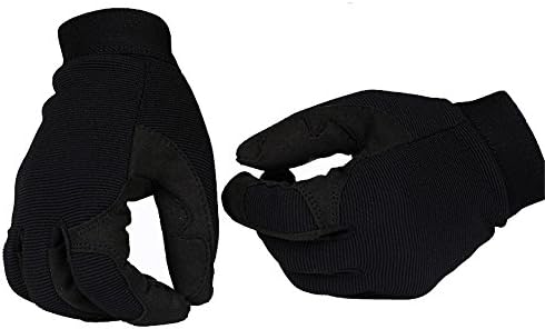 ETrance Breathable Waterproof Military Equipment Full Finger Tactical Gloves with Foam Knuckle Protection for Hunting Climbing 1 Pair M/L/XL (Black, XL (23-25cm))