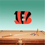 Cincinnati Bengals Football Wall Decal 22" x 22"