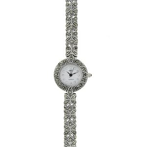 sterling silver marcasite butterfly watch