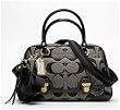 Coach Poppy Sateen Op Art Signature Pushlock Business Satchel - Coach 18356BG