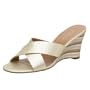 Azaleia Women's Plead Wedge Slide,Soft Gold,10 M
