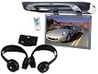 Pyle Great DVD System Package for Car/Truck/SUV -- PLRD195IF 19-Inch Flip Down with Built in DVD/SD/USB Player with Wireless FM/ Modulator and IR Transmitter + PLVWH6 Dual Wireless IR Mobile Video Stereo Headphones with Transmitter.
