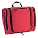 Kulturtasche zum Aufh�ngen mit 2 F�chern - Farbe rot - Ma�e: ca. 27 x 22,5 x 9 cm