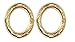 Dollhouse Miniature 1:12 Scale 2 Pc Gold Oval Frames SET #G7943