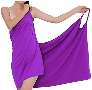 AAlisa Womens Beach Wear Cover Up Cotton Soft Sling Skirt Dress, Purple.