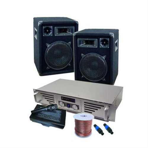 DJ- und PA Komplett-Set ”Boston Rockit” Verstärker Boxen