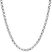 2mm thick solid sterling silver 925 stamped Italian designer BELCHER rolo cable round link marine chain necklace chocker bracelet anklet with spring ring clasp jewellery jewelry - Available in lengths: inch 6