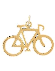 Dazzlers Solid 14k Gold Bicycle Charm Pendant Available in three colors from jewelsberry (weights: 1.8 grams only)