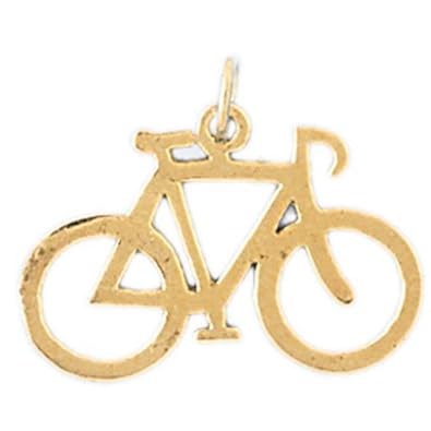Cheap Girls Jewelry Dazzlers Solid 14k Gold Bicycle Charm Pendant Available in three colors from jewelsberry (weights: 1.8 grams only) For Sale