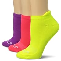 ASICS Women's Cushion Low Cut Socks, Purple Pop Assorted, Small