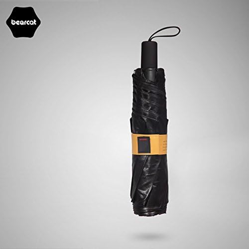 MEIREN Creative three folding fashion sun umbrellas , black , radius 53cm - 48cm