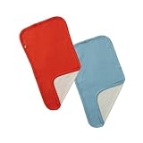 Baby Soy Oh Soy set of 2 Burp Cloths - Sky & Tomato-O/S Months