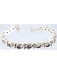 Faceted Amethyst Bracelet - Sterling Silver