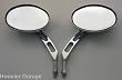 Pair of Custom Slotted Stem Motorcycle Mirrors