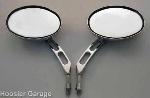 Pair of Custom Slotted Stem Motorcycle Mirrors