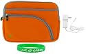 Non-OEM Amazon Kindle DX 9.7 Tri-Pocket Sleeve Case with Home Wall Charger - Orange