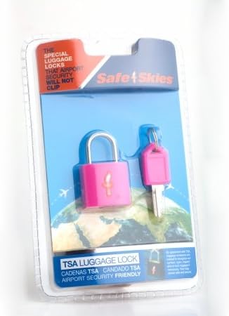Safe Skies TSA-Recognized Padlock, Pink Lemonade, One Size