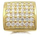 14K Gold Plated Pave CZ Cocktail Ring