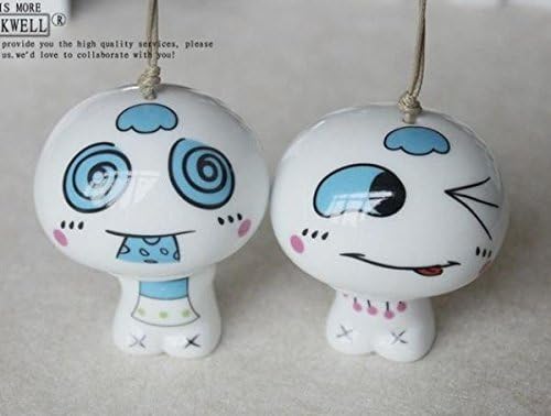 Ceramic crafts Ceramic wind chimes cartoon wind chimes birthday gift car hanging accessories 2 pieces / lot