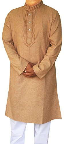 Maple Clothing Cotton Embroidered Mens Kurta Pajama India Clothes