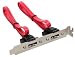 eSATA Slotblech, 2x eSATA Buchse extern auf intern SATA Stecker 50cm, Delock 65116