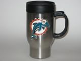 MIAMI DOLPHINS 16 oz. Logo Stainless Steel TRAVEL MUG
