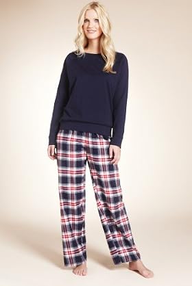Pure Cotton Long Sleeve Slouch Check Pyjamas Pure Cotton Long Sleeve Slouch Check Pyjamas