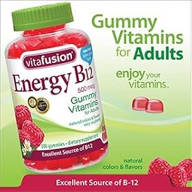 VitaFusion Energy Boost B12 - 300 Very Raspberry Gummies