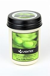 White Truffle Raspberry Soy Clean Green Candle