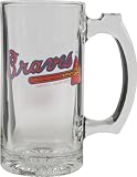 Atlanta Braves Beer Mug: 3D Logo Glass Tankard