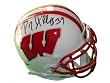 Lance Kendricks & PJ Hill Autographed Wisconsin Badgers Schutt Mini Helmet, Proof Photo