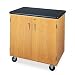 Diversified Woodcrafts 4401K Solid Oak Wood Mobile Storage Cabinet with Swivel Casters and Plastic Laminate Top, 500lbs Capacity, 36" Width x 36" Height x 24" Depth, 1 Full Adjustable Shelf