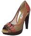Naughty Monkey Women's Flirt Open-Toe Pump,Tan,8.5 M US