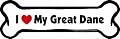 Imagine This Bone Car Magnet, I Love My Grate Dane, 2-Inch by 7-Inch by Imagine This Company