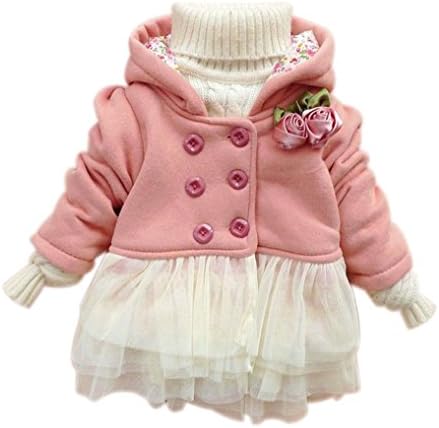 Kubeer Baby 0-4T Winter Warm Coats Kid Girl Fashion Dresses Coat Outerwear Cloth