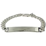 Eve's Addiction Sterling Silver Curb Linked Kids ID Bracelet