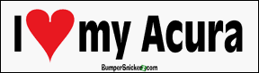 Prime Acura on Love My Acura   Bumper Stickers  Large 14x4 Inches    Amazon Com