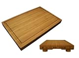 Island Bamboo 18-by-12-Inch Encinitas Butcher Block Cutting Board and Serving Tray