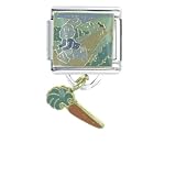 X2 Peter Rabbit Dangle Animals Italian Charms Bracelet Link