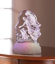Glass Guardian Angel with LED Base - Style 35715
