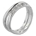 Sterling Silver Round Cut Cz Curve Stacking Right Hand Wedding Anniversary Band Rings Set